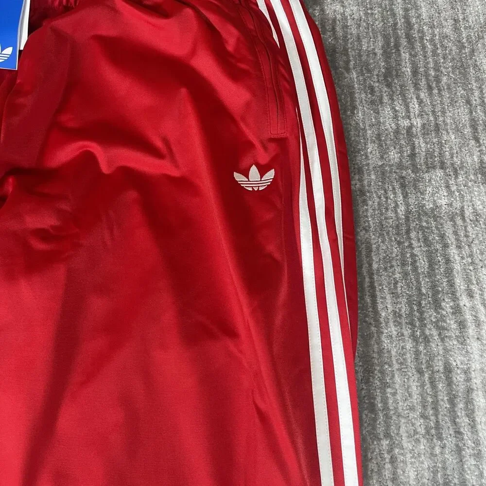 Adidas Originals Firebird Track Suit Mens 2XL Red 3-Stripes Set KD8307 KD8319